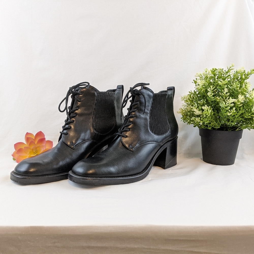 Cole Haan Black Leather Boots